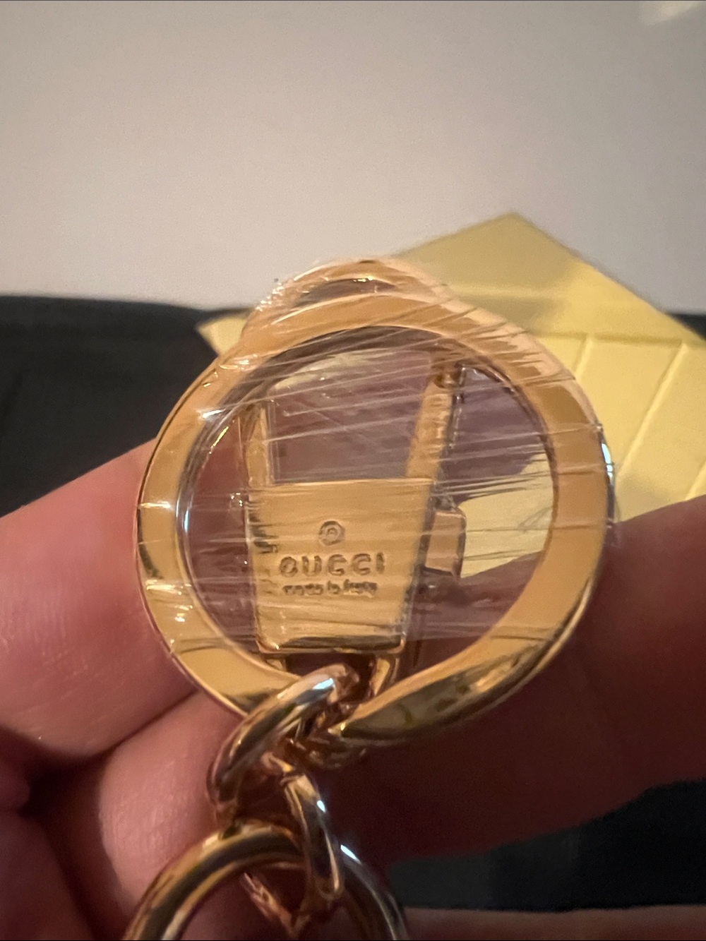 Gucci Cream GG Owl Keychain with Blue Wings and Tan Eye Accents - Picture 8 of 10